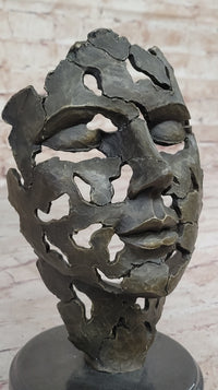 Abstract Female Face Portrait Bust Mask Surrealism Dali Tribute