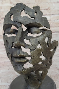 Abstract Female Face Portrait Bust Mask Surrealism Dali Tribute