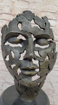Abstract Female Face Portrait Bust Mask Surrealism Dali Tribute
