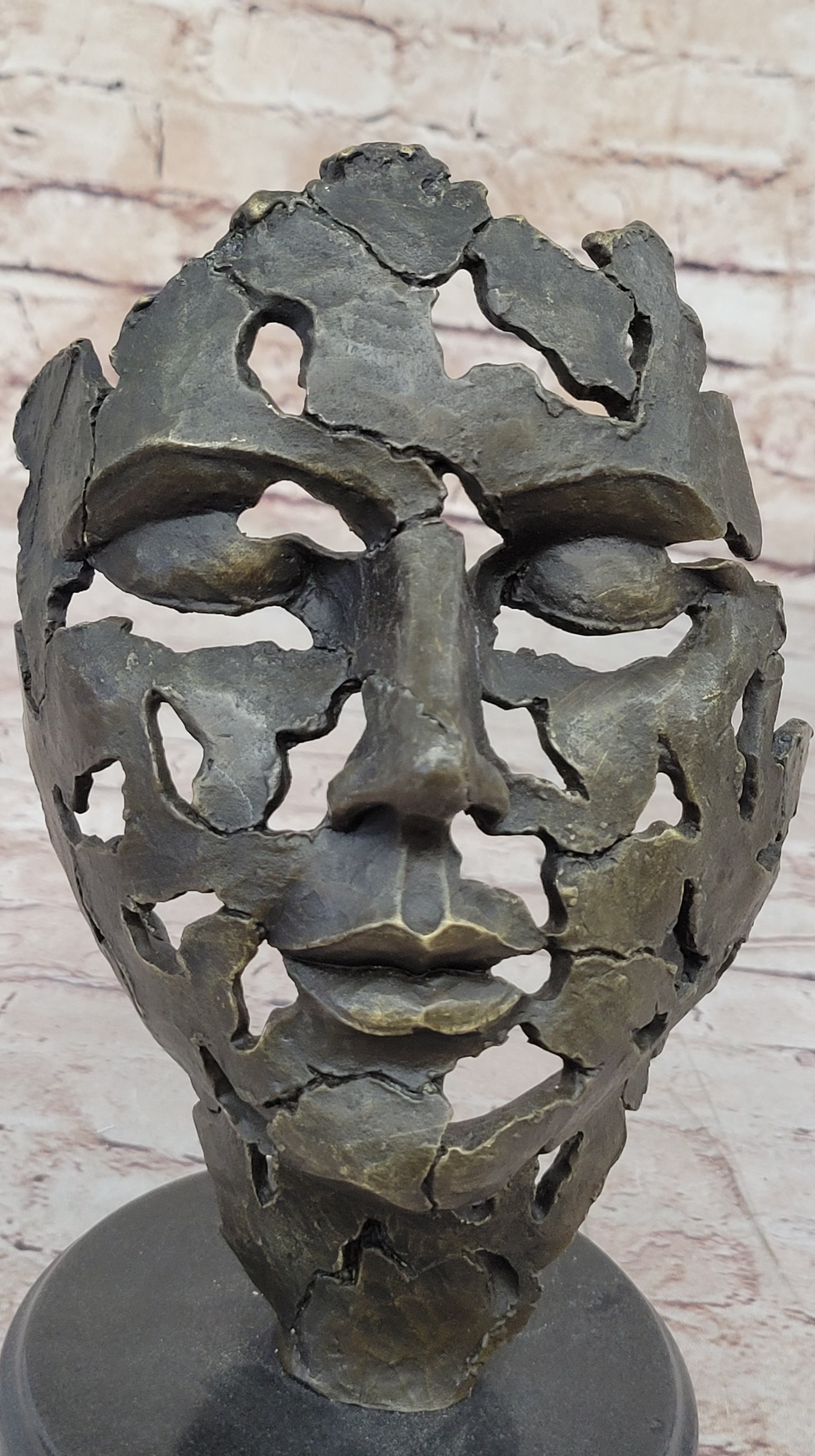 Abstract Female Face Portrait Bust Mask Surrealism Dali Tribute