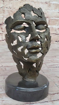 Abstract Female Face Portrait Bust Mask Surrealism Dali Tribute