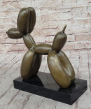 Balloon Dog Bronze Metal Sculpture Abstract Art on Marble Base