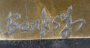 Space Girl and Bird by Banksy - Bronze Sculpture on Marble