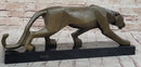 Geometric Modern Art Bronze Sculpture of Lion Cougar Puma