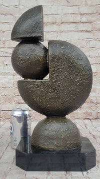 Geometric Bronze Metal Pac Man Inspired Art Sculpture by Fransisci