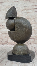 Geometric Bronze Metal Pac Man Inspired Art Sculpture by Fransisci
