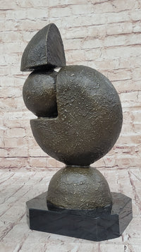 Geometric Bronze Metal Pac Man Inspired Art Sculpture by Fransisci