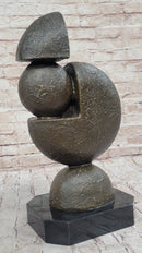 Geometric Bronze Metal Pac Man Inspired Art Sculpture by Fransisci