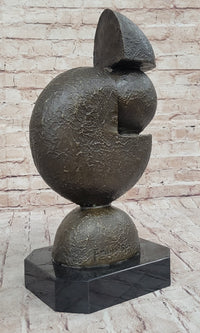 Geometric Bronze Metal Pac Man Inspired Art Sculpture by Fransisci