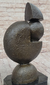 Geometric Bronze Metal Pac Man Inspired Art Sculpture by Fransisci