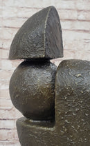 Geometric Bronze Metal Pac Man Inspired Art Sculpture by Fransisci