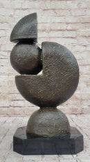 Geometric Bronze Metal Pac Man Inspired Art Sculpture by Fransisci