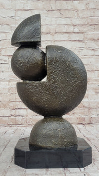 Geometric Bronze Metal Pac Man Inspired Art Sculpture by Fransisci
