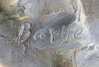Rams Goats on Rocks Bronze Sculpture on Marble Base