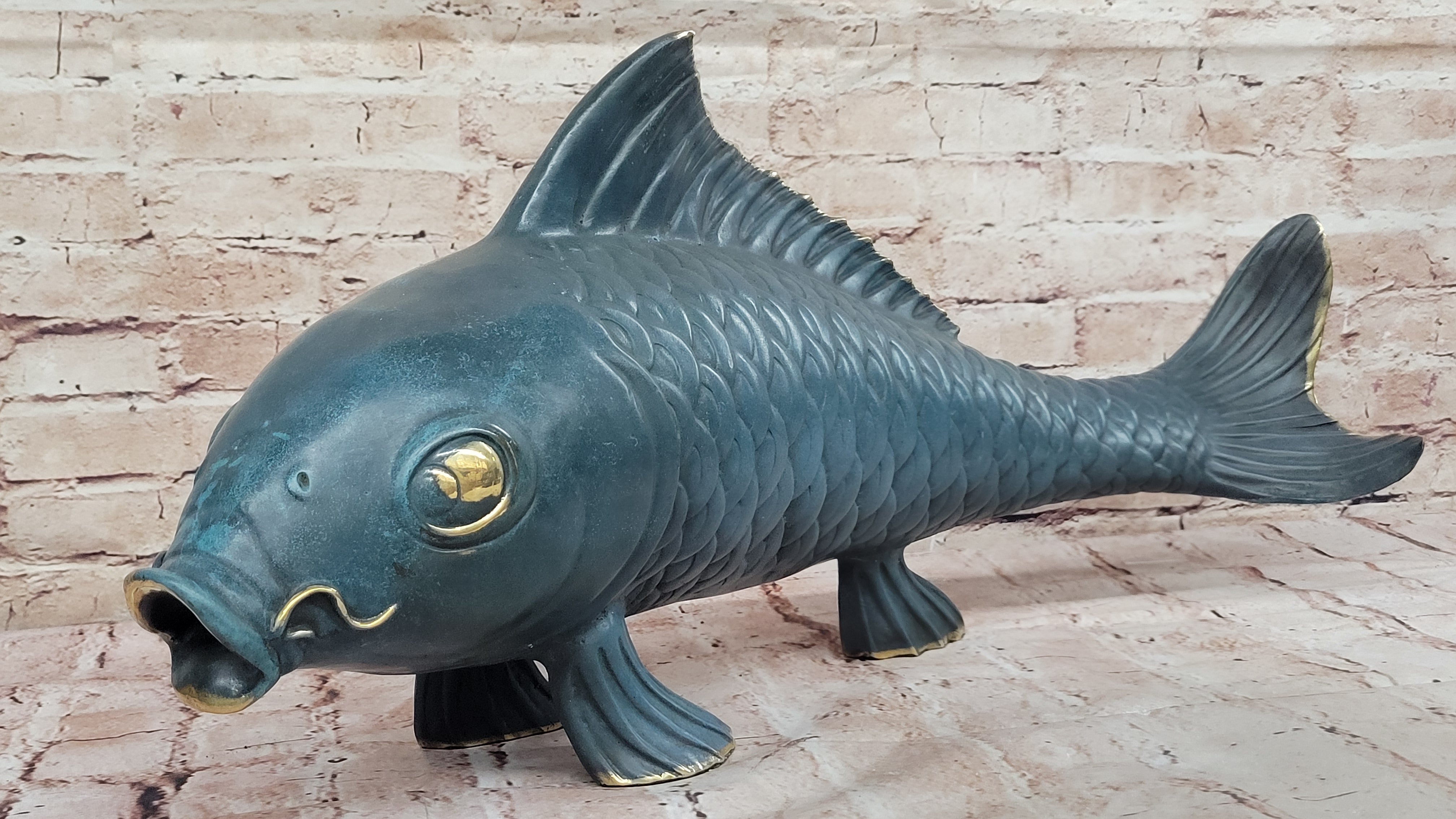 Bronze Koi Fish Sculpture – Large Asian-Inspired Art