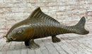 Hot Cast Bronze Koi Carp Chinese Fish Sculpture Signed Art