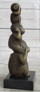 Vienna Bronze Monkey 3 Monkeys Trophy Collector Sculpture