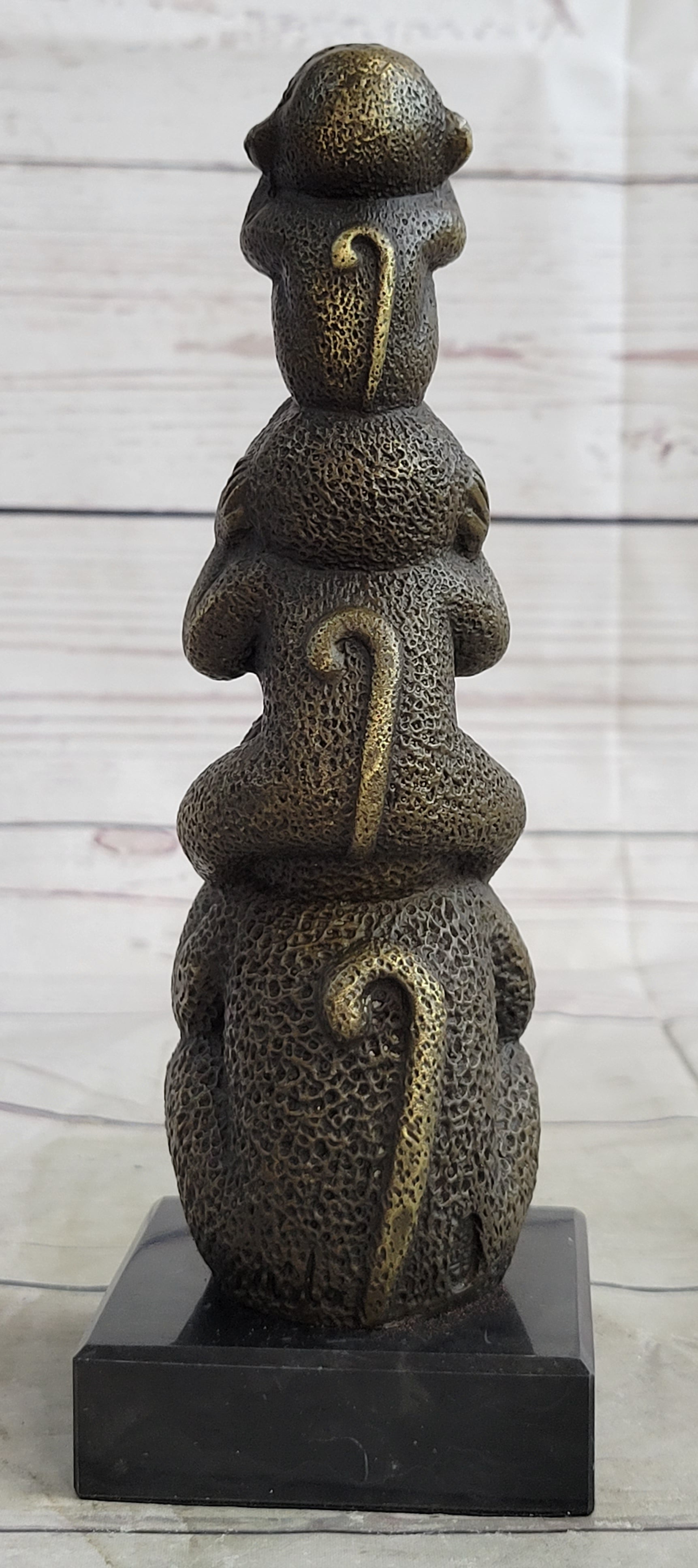 Vienna Bronze Monkey 3 Monkeys Trophy Collector Sculpture