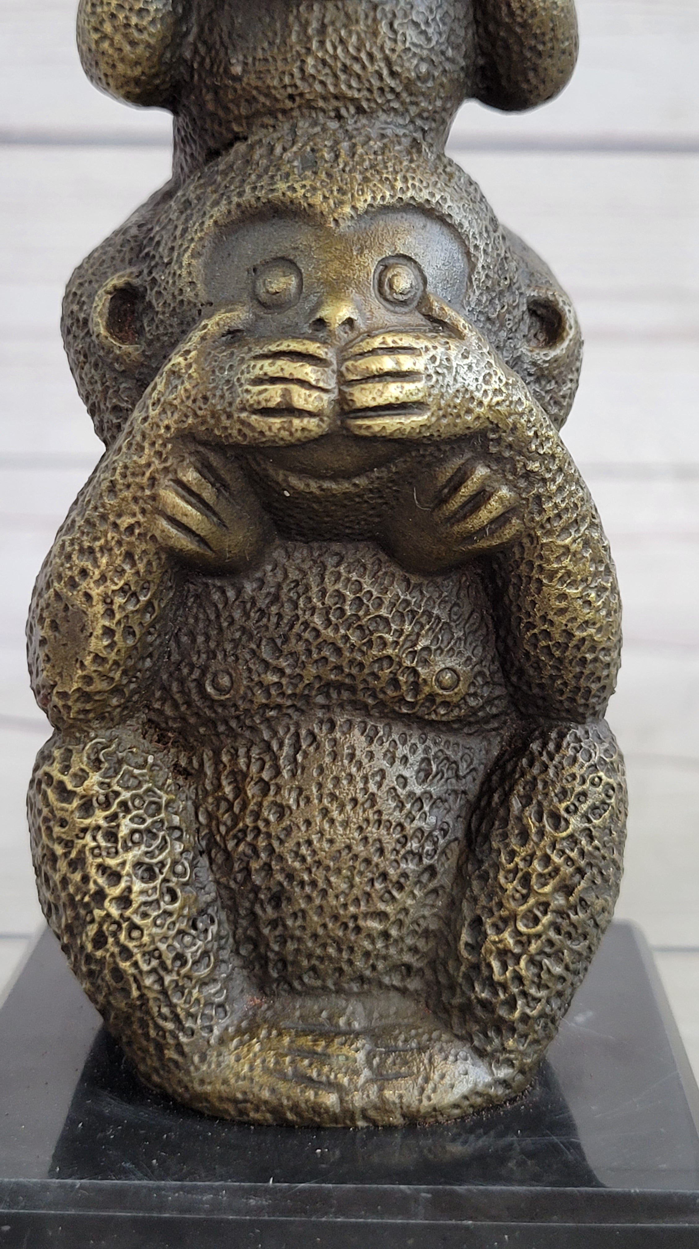 Vienna Bronze Monkey 3 Monkeys Trophy Collector Sculpture