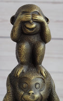 Vienna Bronze Monkey 3 Monkeys Trophy Collector Sculpture