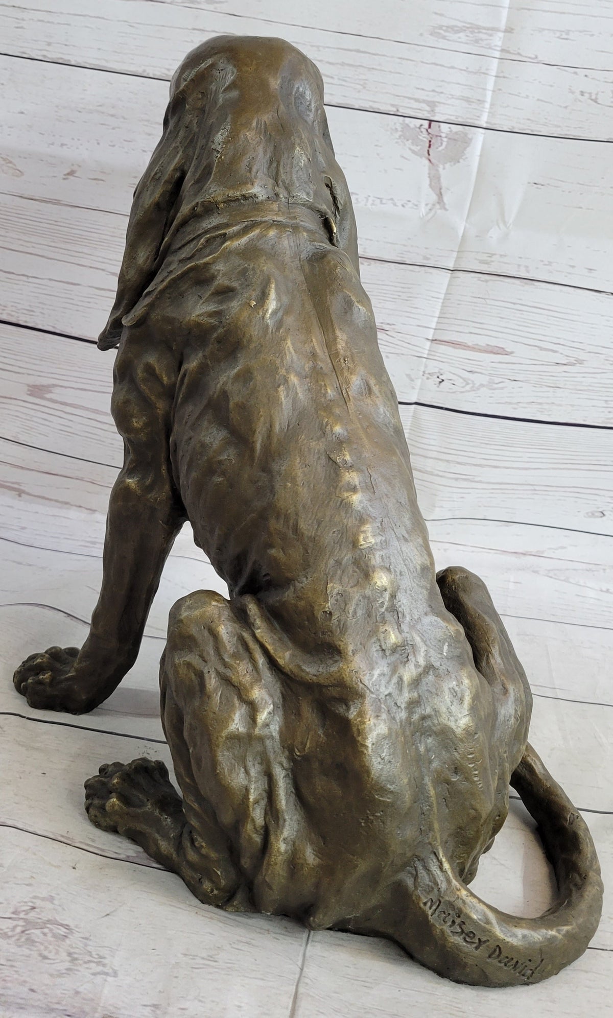 Bloodhound Basset Hound Wrinkly Dog Sculpture 14" x 18"