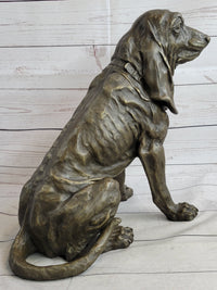 Bloodhound Basset Hound Wrinkly Dog Sculpture 14" x 18"