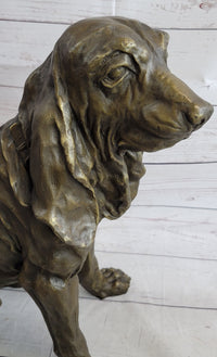 Bloodhound Basset Hound Wrinkly Dog Sculpture 14" x 18"