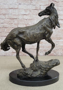 Wild Horse Bronze Sculpture Crude Style 17.5" x 16.5"