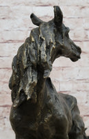 Wild Horse Bronze Sculpture Crude Style 17.5" x 16.5"