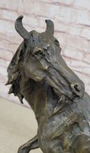 Wild Horse Bronze Sculpture Crude Style 17.5" x 16.5"