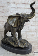 Bronze Metal Elephant Sculpture 12" x 14"