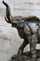 Bronze Metal Elephant Sculpture 12" x 14"