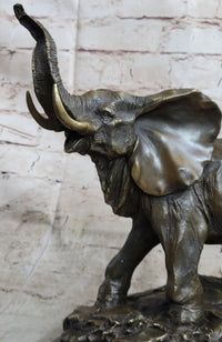 Bronze Metal Elephant Sculpture 12" x 14"
