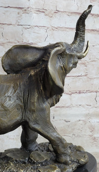 Bronze Metal Elephant Sculpture 12" x 14"