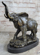 Bronze Metal Elephant Sculpture 12" x 14"