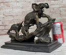Elephant Family Walking up The Hill Bronze Sculpture by Barye