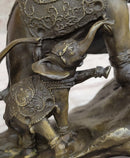 Elephant Family Walking up The Hill Bronze Sculpture by Barye
