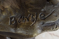 Elephant Family Walking up The Hill Bronze Sculpture by Barye