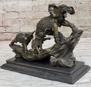 Elephant Family Walking up The Hill Bronze Sculpture by Barye