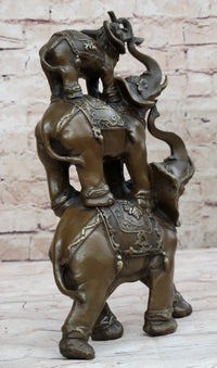 Collectible Bronze Elephant Safari Art Figure Hot Cast