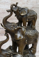 Collectible Bronze Elephant Safari Art Figure Hot Cast