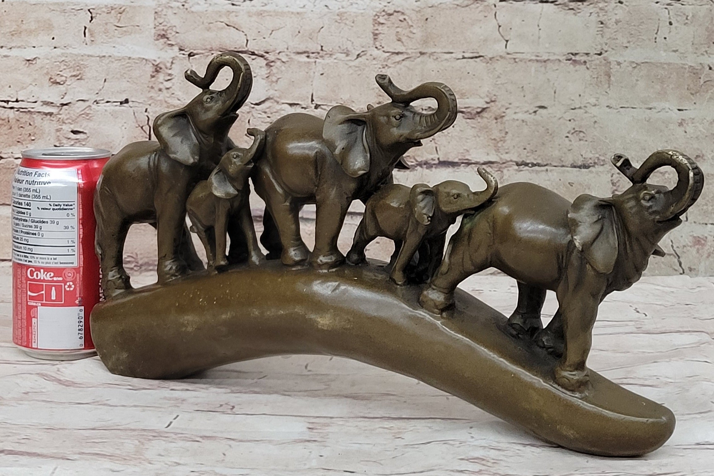 Tibet Royal Family Pure Bronze Hot Cast Lotus Lucky Elephant