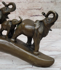 Tibet Royal Family Pure Bronze Hot Cast Lotus Lucky Elephant