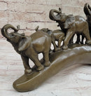 Tibet Royal Family Pure Bronze Hot Cast Lotus Lucky Elephant