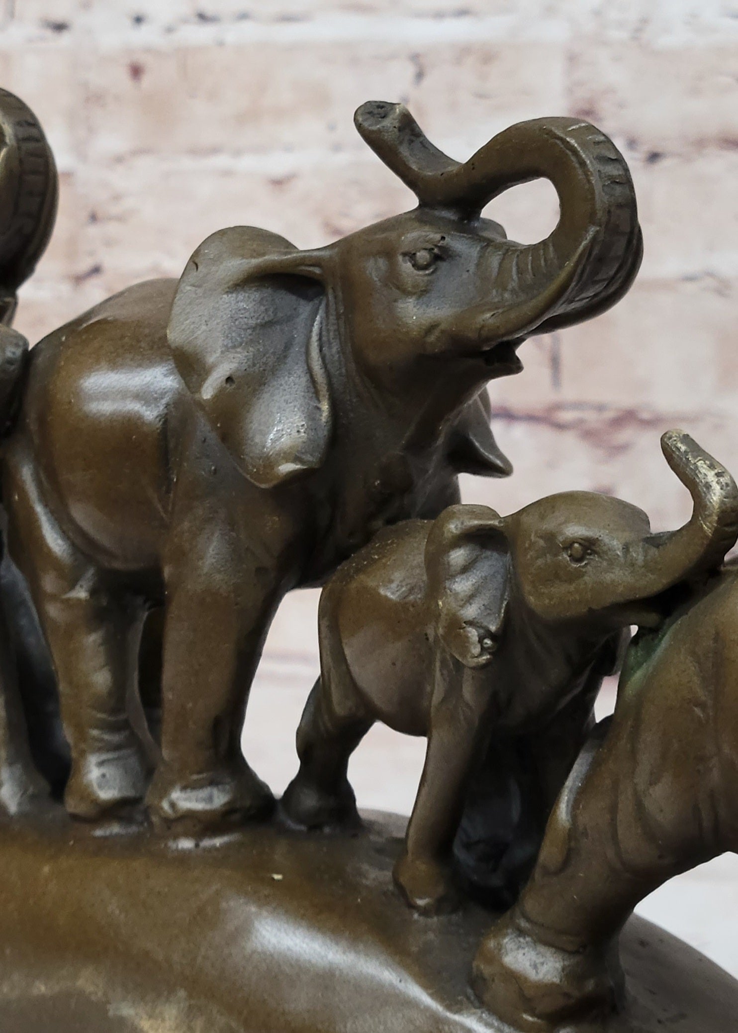 Tibet Royal Family Pure Bronze Hot Cast Lotus Lucky Elephant
