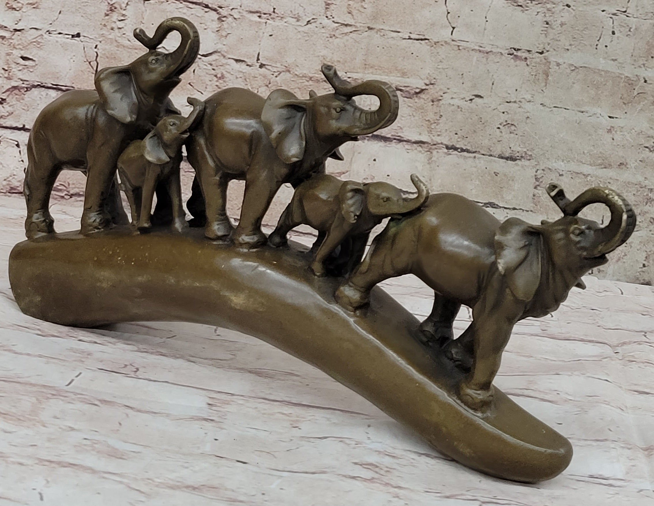 Tibet Royal Family Pure Bronze Hot Cast Lotus Lucky Elephant
