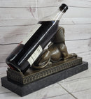 Egyptian Sphinx Bronze Sculpture Statue Miniature Replica Handmade Signed Milo 8" x 13"