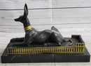 Anubis Jackal Bust on Plinth Antique Bronze by Milo