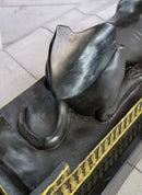 Anubis Jackal Bust on Plinth Antique Bronze by Milo