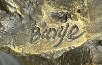 African Lion Family Bronze Sculpture by Barye
